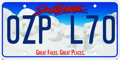 SD license plate 0ZPL70