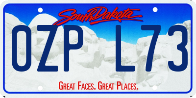 SD license plate 0ZPL73