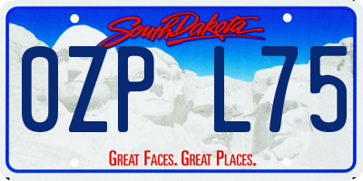 SD license plate 0ZPL75