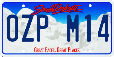 SD license plate 0ZPM14