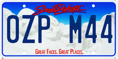 SD license plate 0ZPM44
