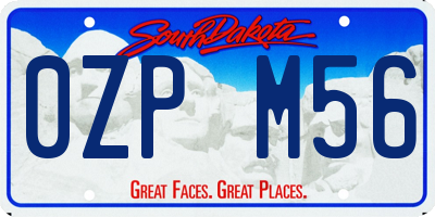 SD license plate 0ZPM56