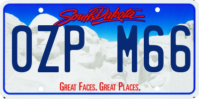 SD license plate 0ZPM66