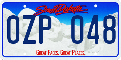 SD license plate 0ZPO48