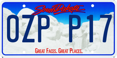 SD license plate 0ZPP17