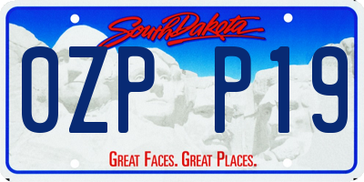 SD license plate 0ZPP19