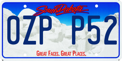 SD license plate 0ZPP52