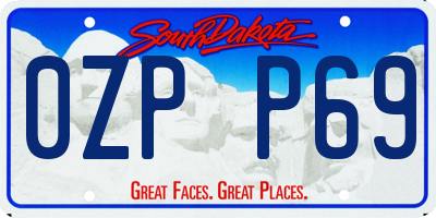 SD license plate 0ZPP69