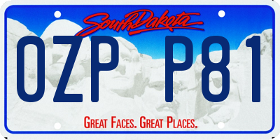 SD license plate 0ZPP81