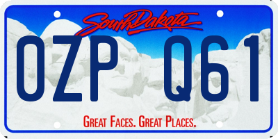 SD license plate 0ZPQ61