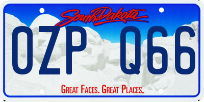 SD license plate 0ZPQ66