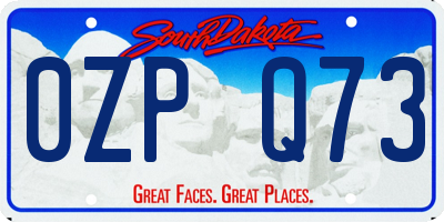 SD license plate 0ZPQ73