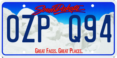 SD license plate 0ZPQ94
