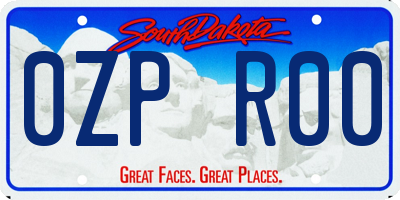 SD license plate 0ZPR00