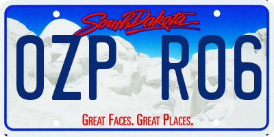 SD license plate 0ZPR06