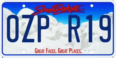 SD license plate 0ZPR19
