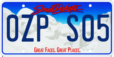 SD license plate 0ZPS05