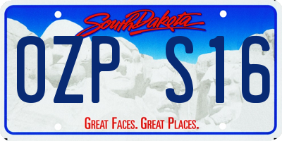 SD license plate 0ZPS16