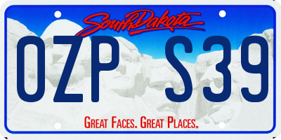 SD license plate 0ZPS39