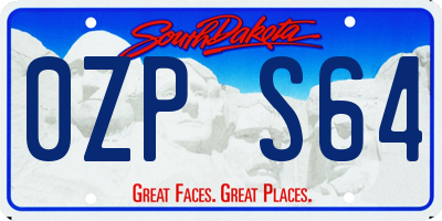 SD license plate 0ZPS64