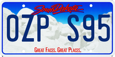SD license plate 0ZPS95
