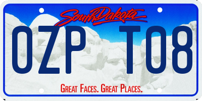 SD license plate 0ZPT08