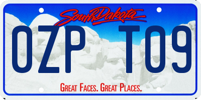 SD license plate 0ZPT09