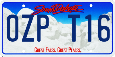 SD license plate 0ZPT16