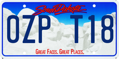 SD license plate 0ZPT18