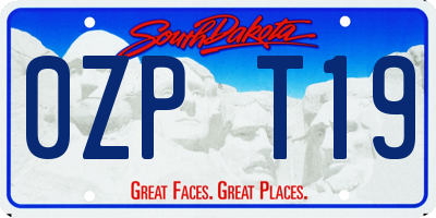 SD license plate 0ZPT19