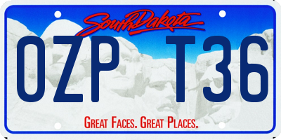 SD license plate 0ZPT36
