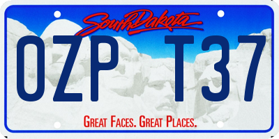 SD license plate 0ZPT37