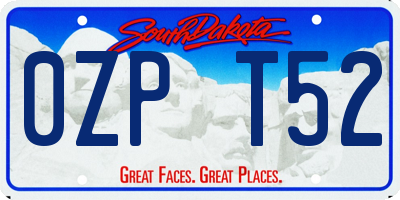SD license plate 0ZPT52