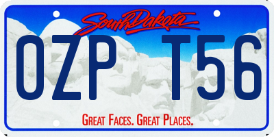 SD license plate 0ZPT56