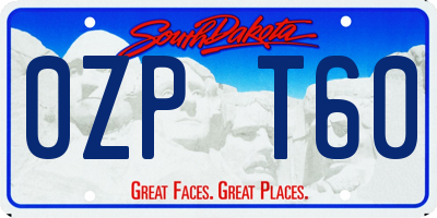 SD license plate 0ZPT60