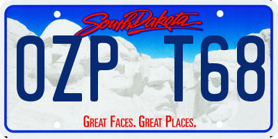 SD license plate 0ZPT68