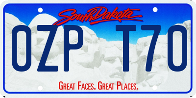 SD license plate 0ZPT70