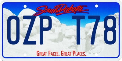 SD license plate 0ZPT78