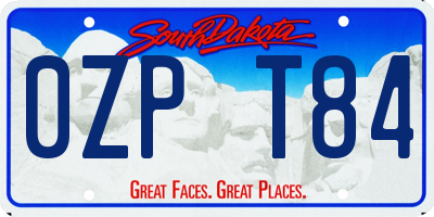 SD license plate 0ZPT84
