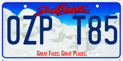 SD license plate 0ZPT85