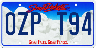 SD license plate 0ZPT94