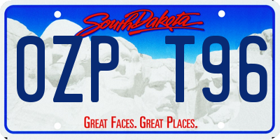 SD license plate 0ZPT96