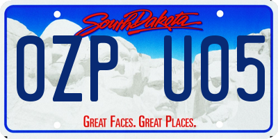 SD license plate 0ZPU05