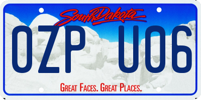 SD license plate 0ZPU06