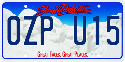 SD license plate 0ZPU15