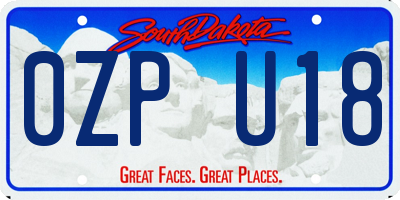 SD license plate 0ZPU18