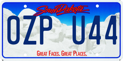 SD license plate 0ZPU44