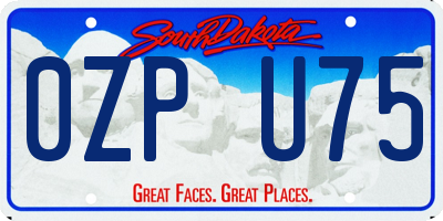 SD license plate 0ZPU75