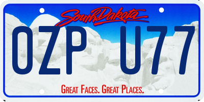SD license plate 0ZPU77