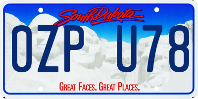 SD license plate 0ZPU78